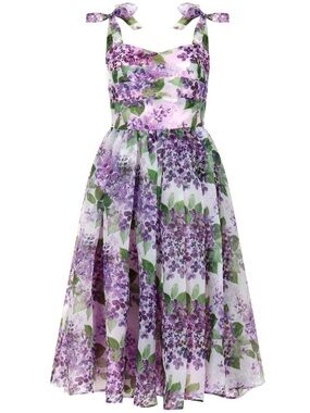 JessaKae Nellie Midi grape Floral Purple and Green Dress like new S